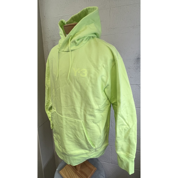 Y-3 Yohji Yamamoto Adidas Classic Men's Oversized Hoodie Glow Green Large HG6219 - Picture 4 of 13